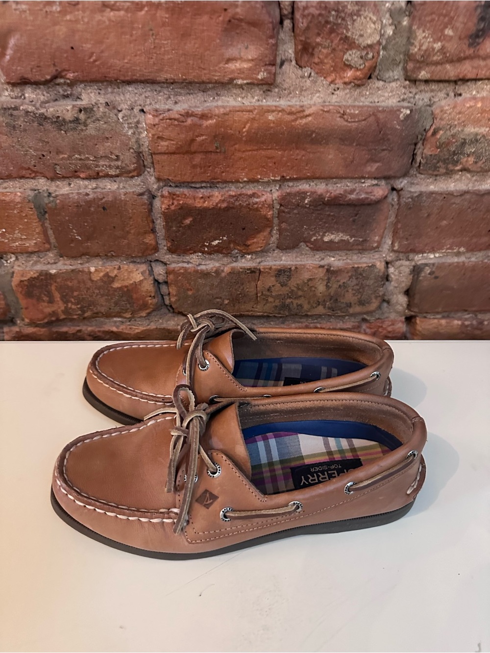 NEW Sperry Brown Leather Boat shoes - women’s Wide 6.5